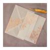 Invitation Sleeves 50X Vellum Wedding Invitations Cards Rose Gold Foil Bridal Shower Invite Envelopes Gilding Silver Stamping Foil Birthday Party(Red,With Envelope) view 3