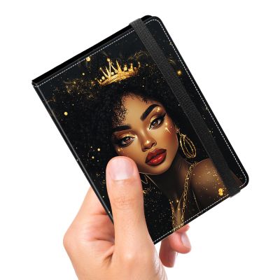 Photo Album 2x3 Inch 60 Pockets,PU Leather Cover with Elastic Band,Waterproof PP Pages for Wedding Albums,Baby Memory Books & Family Archives,Black girl with Crown