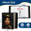 Photo Album 2x3 Inch 60 Pockets,PU Leather Cover with Elastic Band,Waterproof PP Pages for Wedding Albums,Baby Memory Books & Family Archives,Black girl with Crown view 2