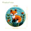 Treayes Beginner Needle Felting Kit - Complete Wool Painting Set with Picture Frame, Foam Pad, Felt Cloth & Instructions for Animal Art(Type 7) view 2