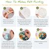 Treayes Beginner Needle Felting Kit - Complete Wool Painting Set with Picture Frame, Foam Pad, Felt Cloth & Instructions for Animal Art(Type 7) view 4