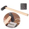 Ergonomic Design Metalworking Hammer Square Head with Wood Handle for Jewelry Bangles Making and Rust-Resistant view 2