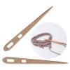 2Pcs Large Eye Crochet Needle Double Hole Wood Wood view 2