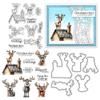 Christmas Funny Deer Stamps and Die Cuts for Card Making House Transparent Silicone Clear Stamp and Metal Cutting Dies Sets for DIY Scrapbooking Paper Crafting Seals Decorative Supplies view 1