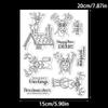 Christmas Funny Deer Stamps and Die Cuts for Card Making House Transparent Silicone Clear Stamp and Metal Cutting Dies Sets for DIY Scrapbooking Paper Crafting Seals Decorative Supplies view 2