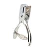 NUOBESTY Silver Handheld Slot Hole Puncher for Id Badges Zinc Alloy Metal Punch Tool with Spring Action for PVC Cards Photo Cardstock and Restaurant Pos Cards Obround Slot Compact view 1