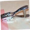 NUOBESTY Silver Handheld Slot Hole Puncher for Id Badges Zinc Alloy Metal Punch Tool with Spring Action for PVC Cards Photo Cardstock and Restaurant Pos Cards Obround Slot Compact view 3