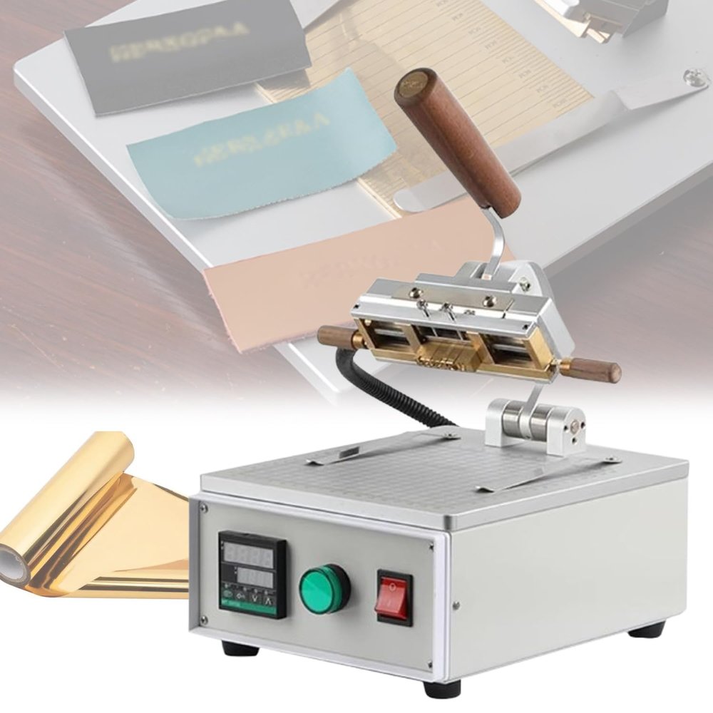 400W Leather Embossing Machine, Heating Area 40*140mm, With 140mm Flat Mold Fixture, Precision Dial, Horizontal And Vertical Accurate To 1mm, Fast Heating and Easy To Replace Mold, for Leather, Cloth