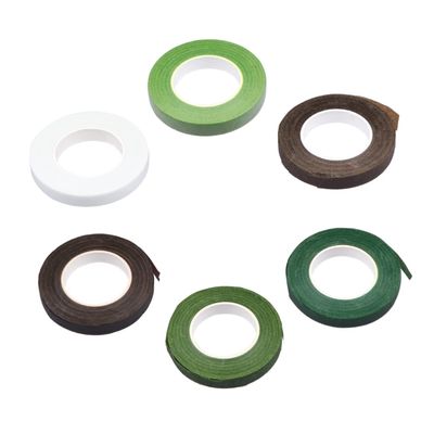 DOITOOL 6 Rolls Floral Stem Wrap Tape Flower Tape Bouquet Wrapping DIY Decorative for Flower Arrangement Gift Scrapbooking Home Use Light Green White Coffee Dark Coffee