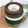 DOITOOL 6 Rolls Floral Stem Wrap Tape Flower Tape Bouquet Wrapping DIY Decorative for Flower Arrangement Gift Scrapbooking Home Use Light Green White Coffee Dark Coffee view 3