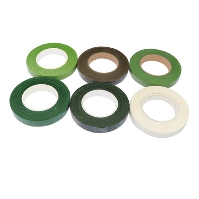 Healifty 6 Rolls Colored Floral Tape Stem Wrapping for Flower Bouquet DIY Crafting Home and Store Use with Mixed Colors for Floral Arrangement and Decorative Packaging