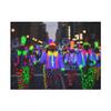 A Marching Band in Mismatched Neon Uniforms - Made in USA - 24 * 18 Inch Matte Canvas Wall Art view 1