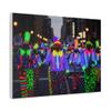 A Marching Band in Mismatched Neon Uniforms - Made in USA - 24 * 18 Inch Matte Canvas Wall Art view 2