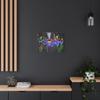 A Marching Band in Mismatched Neon Uniforms - Made in USA - 24 * 18 Inch Matte Canvas Wall Art view 4