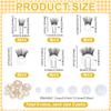 PH PandaHall 12 Sets White Safety Eyes with Eyelashes, Crochet Eyes 6 Sizes Animal Eye Plastic Craft Eye with Washer for Amigurumi Teddy Bear Plush Crocheting Crafts Decor 12/14/16/18/20/24mm view 2