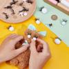 PH PandaHall 12 Sets White Safety Eyes with Eyelashes, Crochet Eyes 6 Sizes Animal Eye Plastic Craft Eye with Washer for Amigurumi Teddy Bear Plush Crocheting Crafts Decor 12/14/16/18/20/24mm view 3