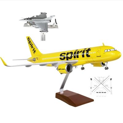 1/80 Scale Airplane Model Spirit 320 Collection Statue with Light Touch or Sound Control with T Jigs Fixtures Stand Kit for Decoration or Gift(Normal)