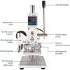 Manual Hot Stamping Machine, Digital Automatic Leather Hot Stamping Machine, Manual Embossing Tool to Indent Wood Paper PVC Card Printing Machine, Multifunction view 2