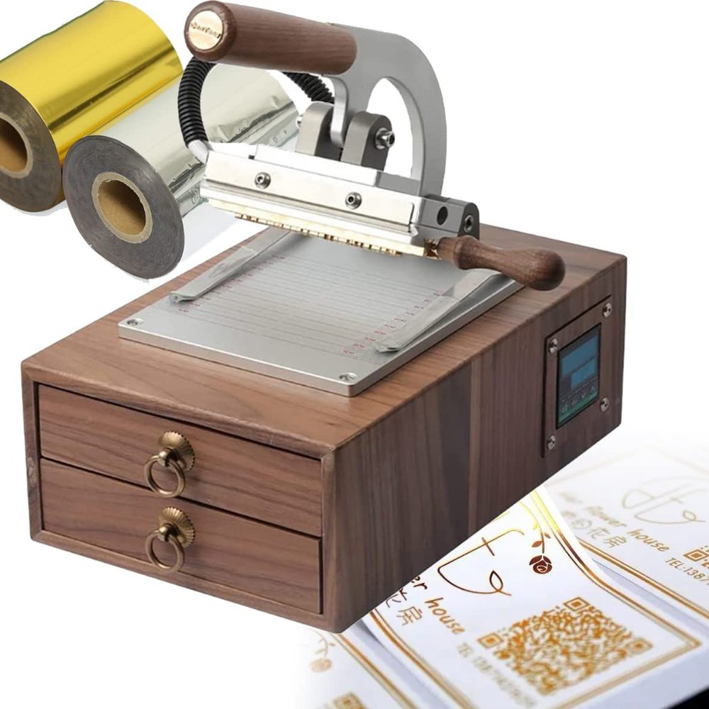 Multi Function Digital,Foil Hot Stamping Machine Embossing Brass Alphabets Letters Label Bronzing Machine Leather Wood Stamp Embosser Tool Set