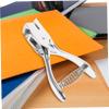 Healifty Manual Oval Hole Puncher Silver Multi Functional Id Card Paper Punch for Office Craft Scrapbook DIY Art Projects with Strong Penetration and Compact Portable Design view 2
