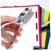 Healifty Manual Oval Hole Puncher Silver Multi Functional Id Card Paper Punch for Office Craft Scrapbook DIY Art Projects with Strong Penetration and Compact Portable Design view 3