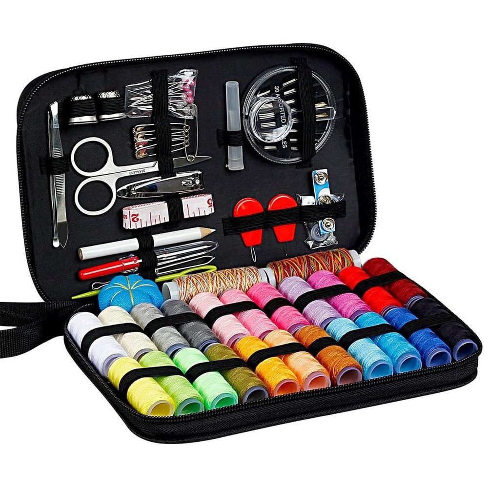 DFWZMQTG 98 Pieces of Sewing Set Accessories Practical Mini Travel Needle and Thread Bag