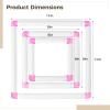 3 Pcs Set, Square Quilting Frames, Embroidery Hoops, White Clip-On Embroidery Frame for Cross Stitch, 6X6In, 8X8In, 11X11In view 4