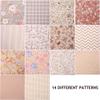 Hanjunzhao 42Pcs 10" Layer Cake Fabric - Vintage Brown Print Cotton Fabric Squares 10x10, Layer Cakes 10 inch Squares for Quilting, Sewing, Quilts, Bags, and Crafts - Light Coffee view 4