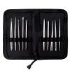 Black Pottery Tool Storage Bag for Clay Sculpture Tool and Accessories with Zippered Carving Needle Organizers Case Carving Needle Set Storage Pouch view 2