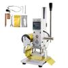Hot Foil Stamping Machine Dual Use Leather Embossing Bronzing with Digital Display,Manual Wood Paper PVC Card Press Stamper Embosser,Full Scale Base Plate for PVC Pu view 1