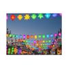 A Neon Carnival Glowing Rainbow Lanterns Matte Canvas Wall Art 24 * 18 inch Made in USA view 1