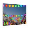 A Neon Carnival Glowing Rainbow Lanterns Matte Canvas Wall Art 24 * 18 inch Made in USA view 2