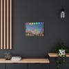 A Neon Carnival Glowing Rainbow Lanterns Matte Canvas Wall Art 24 * 18 inch Made in USA view 4