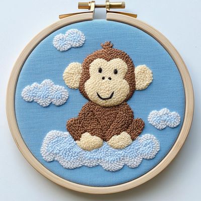 Punch Needle kit for Beginners, Playful Embroidery Artwork, Punch Stitching kit for Adults, Needle Punch Kits for Adults, Enjoyable Seasonal Craft