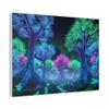 A Glowing Fractal Neon Forest - Matte Canvas Wall Art 24 * 18 Inches - Made in USA view 2