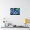 A Glowing Fractal Neon Forest - Matte Canvas Wall Art 24 * 18 Inches - Made in USA view 3