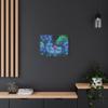 A Glowing Fractal Neon Forest - Matte Canvas Wall Art 24 * 18 Inches - Made in USA view 4