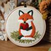 Punch Needle kit for Beginners, Inspiring Cute Fox Decorative Embroidery Artwork, Punch Stitching kit for Adults, Needle Punch Kits for Adults, Joyful Seasonal Activity view 1