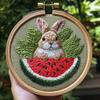Punch Needle kit for Beginners, Artistic Cute Rabbit Embroidery kit, Punch Stitching kit for Adults, Needle Punch Kits for Adults, Joyful Seasonal Project view 1