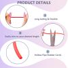 Elecrelive Stitches Holder Knitting Rubber Barber Cords Hollow Pipe Tubing 16.4 Yards Stitch Stopper Set with Plastic Cord Locks Fuchsia for DIY Jewelry Making view 3