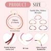 FASHEWELRY 5 Pcs Round Braided Imitation Leather Cord Bracelet Pink Red Adjustable Cord Bracelets Friendship Boho Bracelet with Golden Bar for DIY Jewelry Making (7.17 inch) view 3
