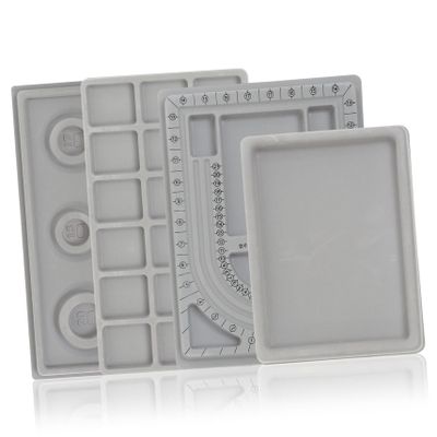 LALAFINA 4pcs Bead Jewelry Boards DIY Bracelet Necklace Design Trays Organizer for Craft Projects Bead Stringing Sorting and Jewelry Making Tools