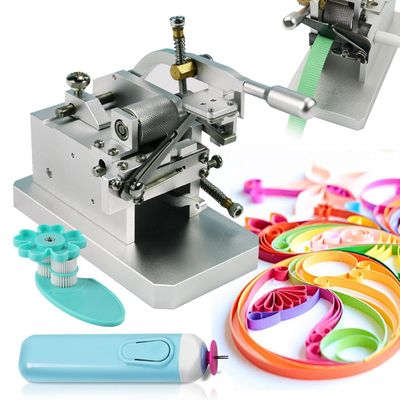 Paper Quilling Kit, Fringer Cutting Machine with 0.3~4mm Adjustable Fringe Width, Quilling Art Auxiliary Set for DIY Classroom, Electric Quilling Paper Pen & DIY Roller Quilting Tools