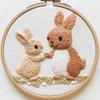 Punch Needle kit for Beginners, Radiant Rabbit Embroidery Hobby kit, Punch Stitching kit for Adults, Needle Punch Kits for Adults, Festive Handmade DIY Project view 1