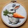 Punch Needle kit for Beginners, Delightful Lovable Rabbit Embroidery Decorative Project, Punch Stitching kit for Adults, Needle Punch Kits for Adults, Seasonal Handmade Holiday DIY view 1