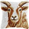Bcdfgybcaxn Latch Hook Kits Pillow,Pre-Printed Cushion Cover,Animal Sheep Goat,Needlepoint Cross Stitch Kits,Latch Hook Cushion Cover Hobby & Crafts,17x17in view 1