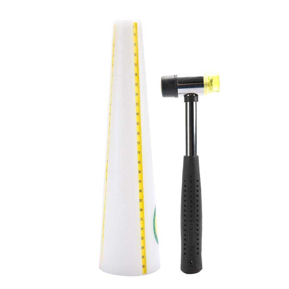 Bracelet Measuring Mandrel Plastic Stick Sizer and Jewelry Hammer Repair Tool Set for Restoring Deformed Bracelets and Accurate Home Measurement