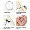 Bracelet Measuring Mandrel Plastic Stick Sizer and Jewelry Hammer Repair Tool Set for Restoring Deformed Bracelets and Accurate Home Measurement view 4
