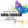 Watercolor Paper 9x12 inches 80 Sheets,Heavyweight Artist Paper 140lb/300GSM Cold Press Natural Cotton Paper for Students Artists Watercolor Drawing view 2
