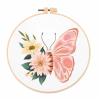 OJEVMLFVQ Embroidery Kit DIY Embroidery Kits for Beginners Adults Stamped Cross Stitch Butterfly Hanging Painting(Color-05) view 1